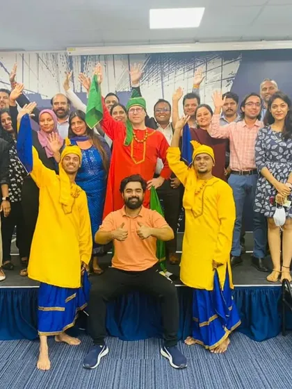 It was an absolute honor to choreograph and perform for the staff at the American Embassy. This group photo captures the joy of sharing our culture and dance, showing how we can bring people together for any occasion.