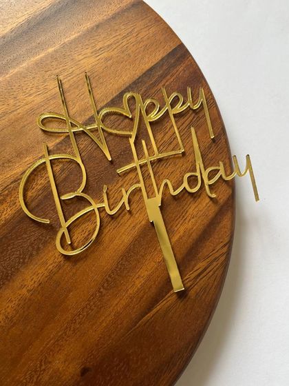 The Party Glitter - Custom Cake & Party Decorations Sleek Acrylic & Wooden Toppers photo 22