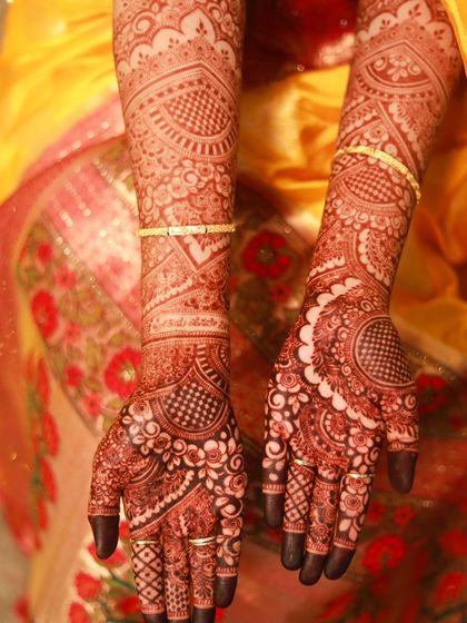 A beautiful and intricate bridal design, captured professionally.