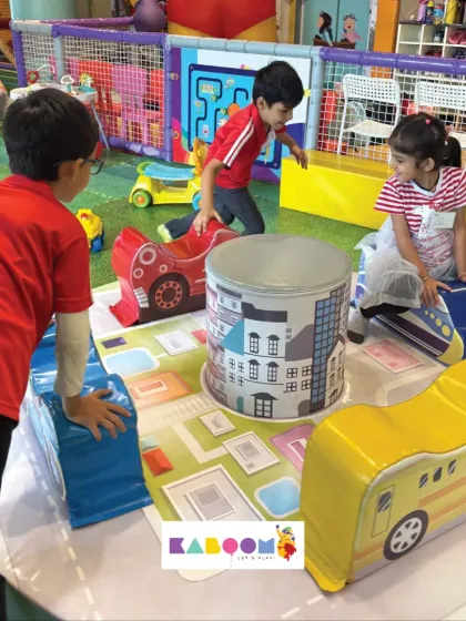 Vroom vroom! This soft play car set lets kids imagine they're driving through their own little city.