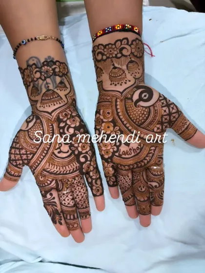 This design with jhumkis and a peacock is perfect for a bridesmaid or close family member who wants something detailed but not as heavy as a bridal design.