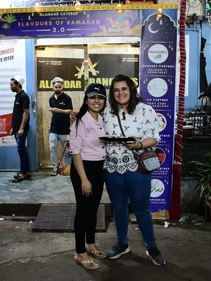 Posing with What A Foodie Girl at our festival entrance. It was a pleasure having you.