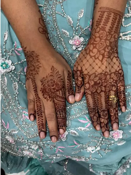 Another client photo showing a lovely floral net design and a great stain result from my homemade cones.