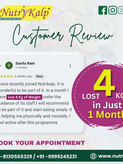 Sunita Rani lost 4 kg in just one month and feels more active physically and mentally. Her review is a great example of the quick and impactful results our clients see.