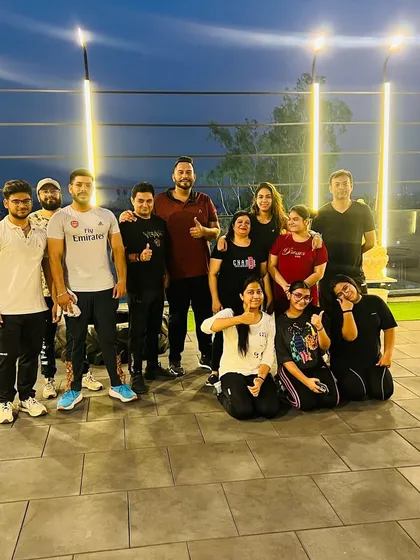 This is my tribe. A snapshot of our amazing group after a rooftop session. The positive energy and support in our class is everything.