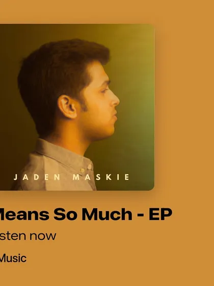 This is the cover of my debut EP, 'Means So Much'. It’s a collection of four heartfelt songs that explore different emotions, all written and produced by me with help from some talented friends.