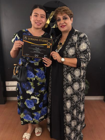 Another happy graduate from our nail art school, ready to take on the industry.