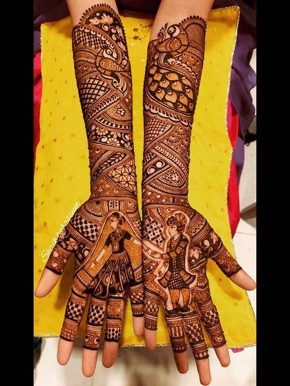 Shaik Tabassum - Destination Wedding Mehendi Portrait Mehendi: Capturing Likeness in Henna photo 9