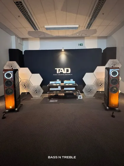A full TAD Labs reference system on display. This is what a no-compromise audio setup looks like, designed to reproduce music with absolute fidelity.