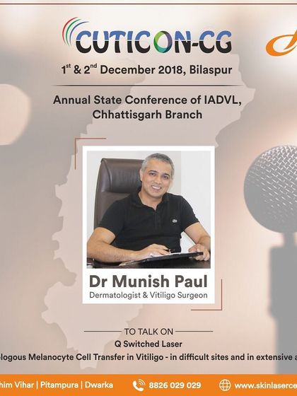 I was invited to speak at the Annual State Conference of IADVL on advanced laser and surgical techniques. These opportunities allow me to share my experience with fellow dermatologists and surgeons.