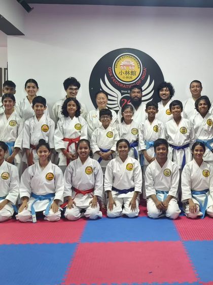 Our students with Sensei Yuki Okajima. Her visit was a great inspiration for everyone to deepen their practice, especially in Kobudo.