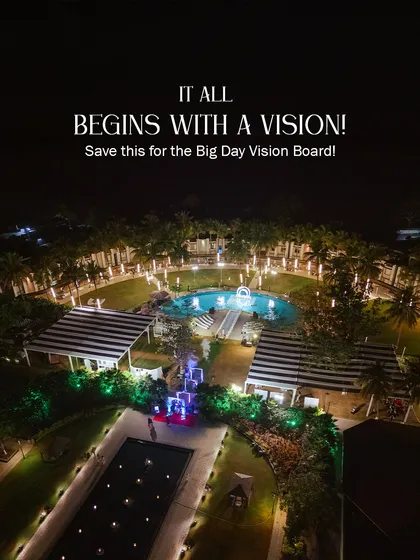 Planning a destination wedding is about transforming an entire venue into your personal paradise. This aerial view showcases the scale of a poolside celebration we orchestrated, where every corner was designed for a spectacular guest experience.