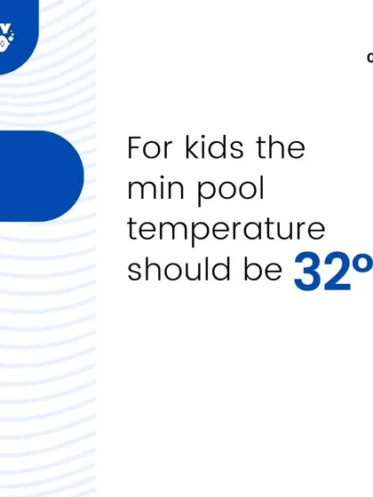 For kids, the minimum pool temperature should be 32°C. This ensures they don't get cold, which is especially important for babies and toddlers who can't regulate their body temperature as well as adults.