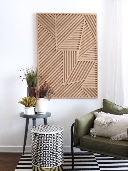 Best of Bharat - 3D & Sculptural Wall Art Modern Geometric Wood Art photo 13