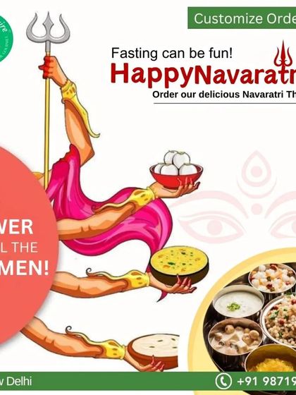 Fasting can be fun. Order my delicious and customizable Navratri thali to enjoy a variety of saatvik dishes.