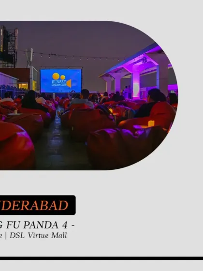 Hyderabad's lineup featuring the action-packed 'Kung Fu Panda 4' at DSL Virtue Mall. Fun for the whole family.