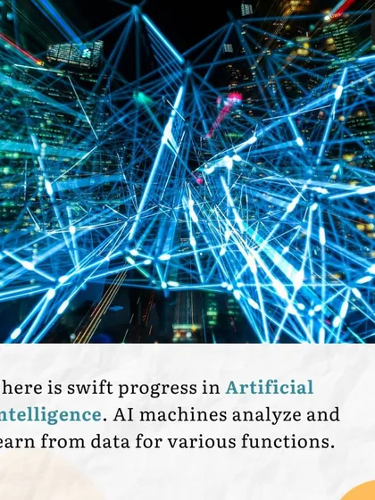 A post highlighting the swift progress in Artificial Intelligence, where machines analyze and learn from data. This sets the stage for discussing the relationship between AI and human coders.
