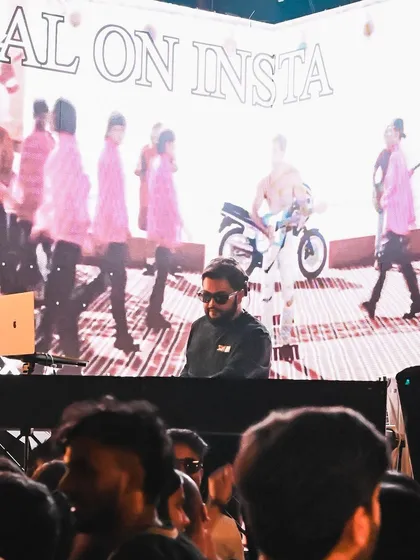 A great shot from one of my live VDJ sets. You can see how the visuals on the massive LED screen are perfectly synced with the music, creating a completely immersive experience for the audience.