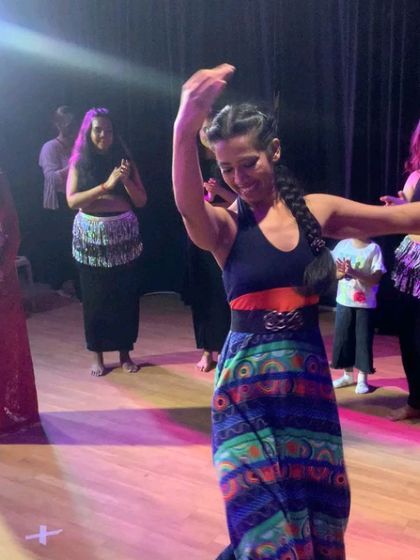 A candid moment from our Indian Fusion Weekender, where students explored new ways of moving.