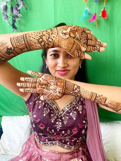 Sathyamehendiarts - Bridal & Wedding Mehendi Intricate Bridal Designs photo 36