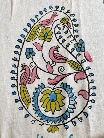 The peacock motif is celebrated throughout our vintage archive. As Bangalore revels in the monsoon, we celebrate this beautiful bird, which has been depicted in hundreds of styles on our blocks over the decades.