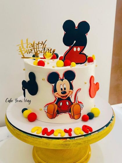 Turning two with the one and only Mickey Mouse. This classic theme is always a hit, featuring Mickey's iconic colors and silhouette.