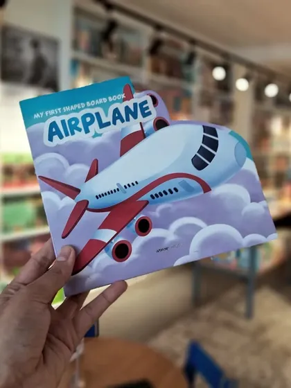 The 'My First Shaped Board Book: Airplane' is ideal for tiny travelers and future pilots.