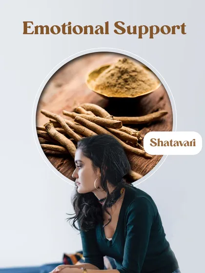 For times when you need emotional balance, Shatavari is the herb we recommend. Known as the 'queen of herbs', it helps balance hormones and provides gentle emotional support, making it particularly beneficial for women's health.