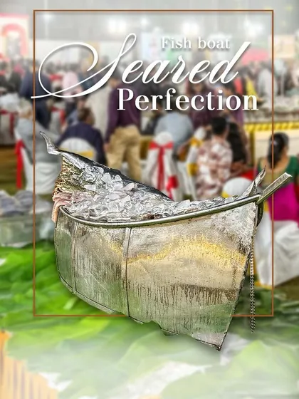 Our 'Fish Boat' presentation is a unique way to serve chilled seafood appetizers. It's a showstopper that gets everyone talking.
