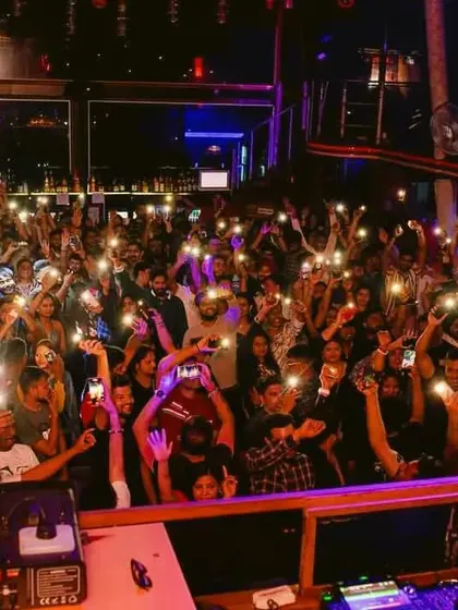 One of my favorite moments during a set is when the whole crowd connects with a track. Here, the audience at Cafe Mambo lights up the room with their phones, creating a unified and unforgettable atmosphere.