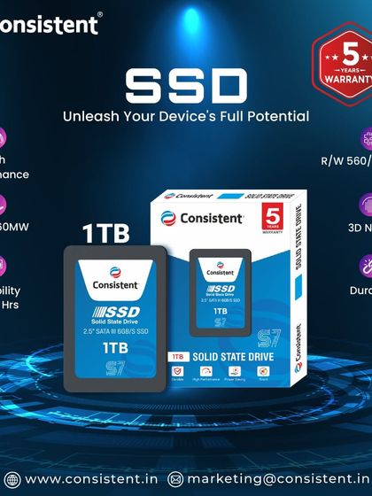 Unleash your device's full potential with our 1TB 2.5 inch SATA SSD. It offers read/write speeds of 560/530mbps, low power consumption, and high durability, making it a perfect upgrade for any system.