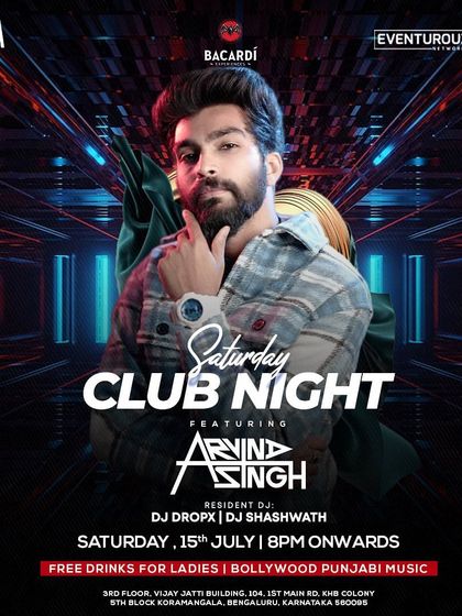 The official poster for a Saturday Club Night at Drava, where I was the featured artist.