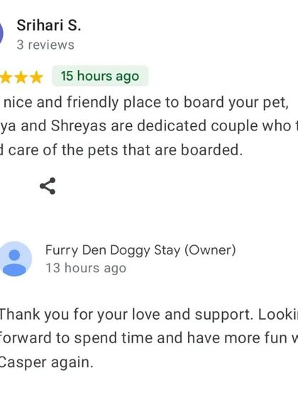 FurryDen - Home Dog Boarding Words from Our Happy Pet Parents photo 7
