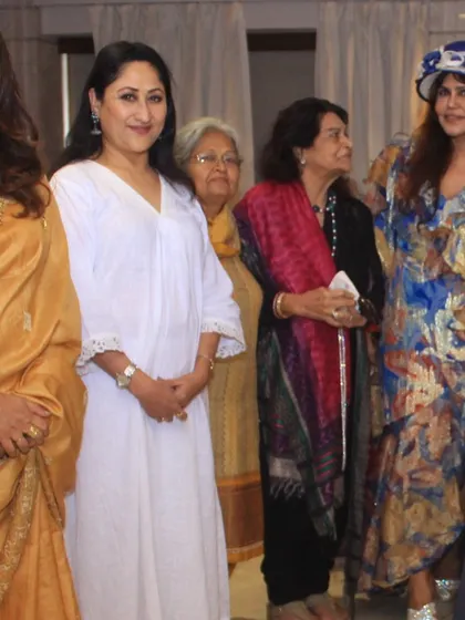 Posing with some of the amazing women from the industry at the Heeramandi panel discussion.