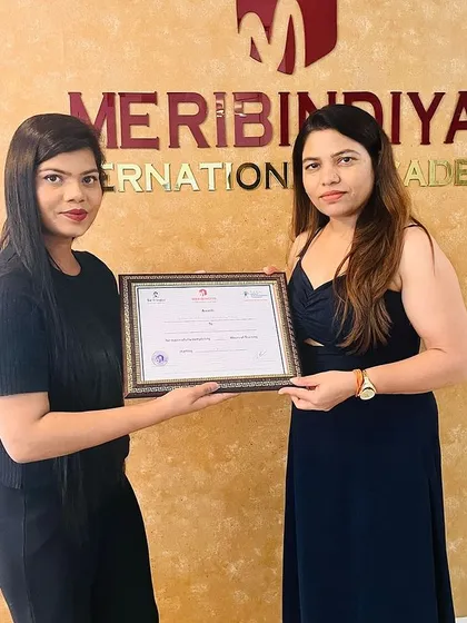 We are so proud of our graduate for successfully completing her course. A successful career in beauty awaits her.