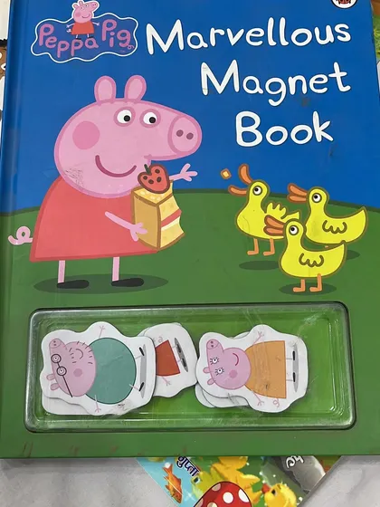 This Peppa Pig 'Marvellous Magnet Book' is a fantastic interactive option for toddlers. They can move the character magnets around to create their own stories on the pages.