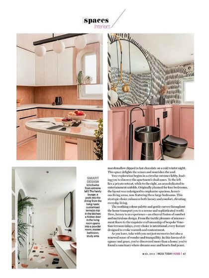 Another look at the kitchen and bathroom from our India Today HOME feature, highlighting the cohesive design language.