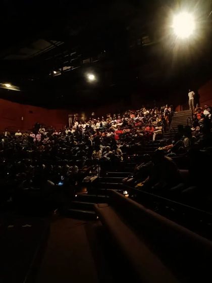 The view from the stage. A packed Ranga Shankara auditorium waiting for "Who Killed Agatha?" to begin. This is the energy that fuels us.