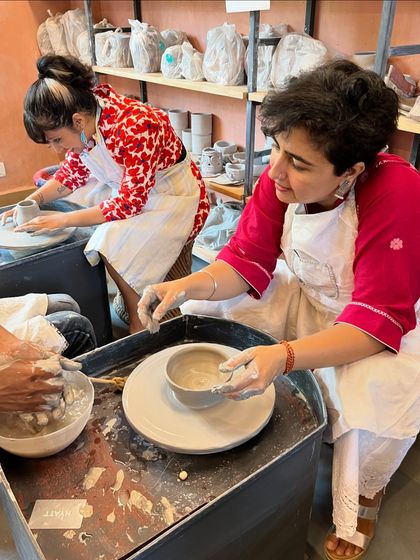 Our studio welcomes everyone. Here, students of different ages and backgrounds share the joy of learning pottery together.