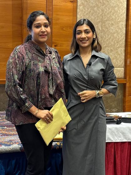 A photo from my styling and appearance sessions in Raipur and Bilaspur, where I worked with a strong community of women to help them show up more confidently.