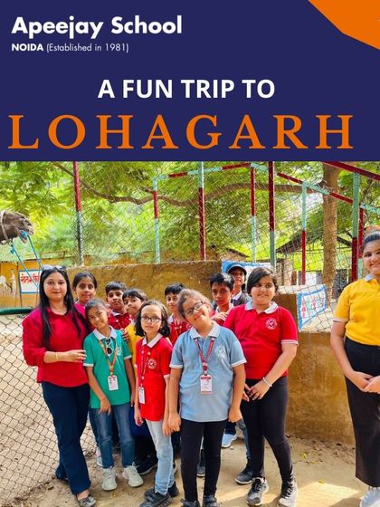 Our students embarked on a fun trip to Lohagarh Farms, where they had the chance to interact with animals like camels. These educational trips provide unique, hands-on learning experiences outside the classroom.