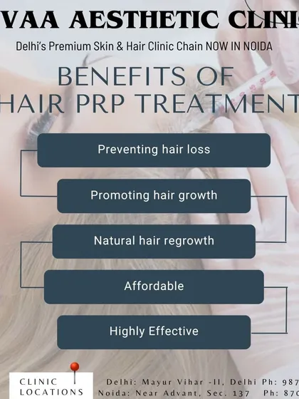 An overview of the primary benefits of our Hair PRP treatment. This non-surgical procedure is highly effective for promoting natural hair regrowth, preventing further hair loss, and is a safe, convenient solution with minimal discomfort.