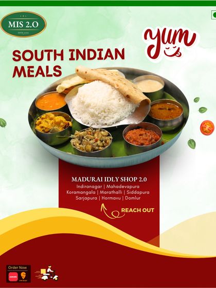 Our South Indian Meals are packed with flavors you'll love, offering a complete and satisfying dining experience.