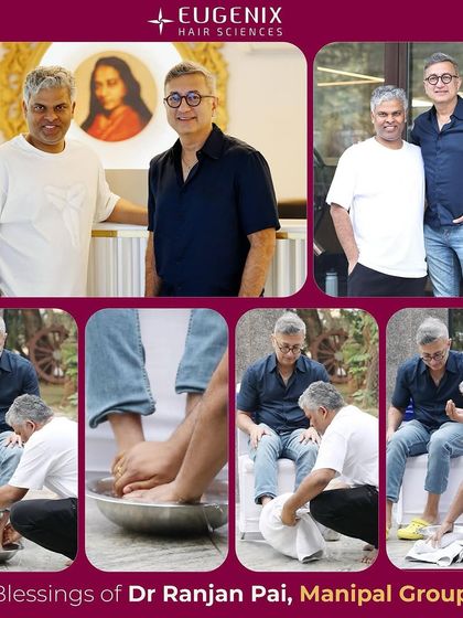 With Dr. Ranjan Pai, Chairman of the Manipal Group. It was an honor to receive his blessings, following in the footsteps of his grandfather, my role model Dr. TMA Pai.