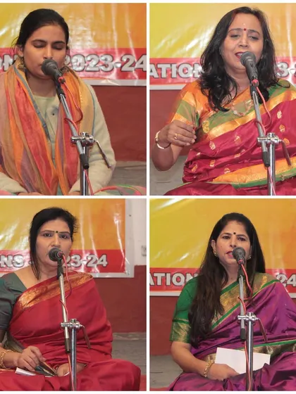More of my dedicated students who offered their music at the temple bhajan sandhya.
