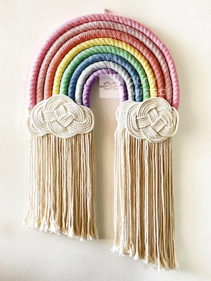 A beautiful pastel rainbow, perfect for a soft and sweet nursery decor theme. The colors are gentle and soothing, creating a peaceful vibe.