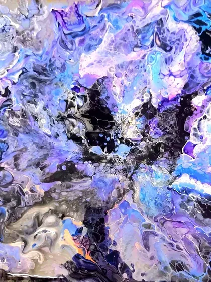 This piece is a dedication to my mother. It was created during a difficult time, and the explosion of color and emotion reflects everything I was feeling. It’s a deeply personal abstract work.