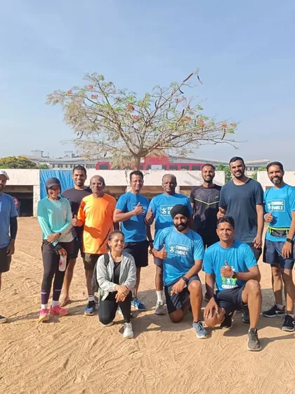 Posing for a photo after a successful training run. These sessions are crucial for building confidence and familiarity with the race course. Plus, it’s a great way to spend a Sunday morning.