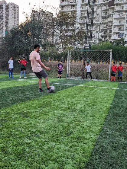 A player practices taking a penalty kick. This drill is about technique, composure, and handling pressure.