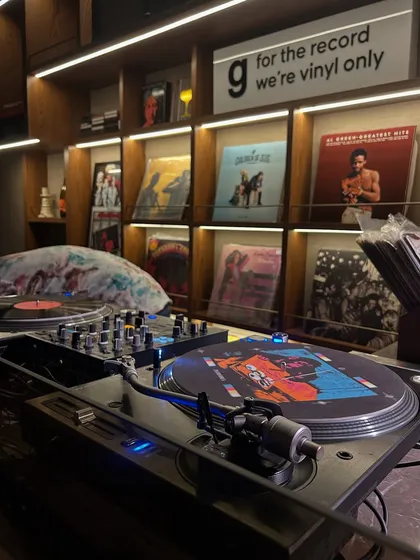 This is part of our setup at the studio. We are serious about the craft, which is why we have a 'vinyl only' section and professional turntables. You'll learn on the same industry standard equipment used in clubs around the world.